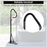 KUAFU 57" H Hot Tub Handrail Spa Safety Rail Hot Tub Hand Rail W/Foam Cover Spa Railing Hot Tub Rail 600LBS Capacity for Indoor/Outdoor Bath Slide Under Mounting Base