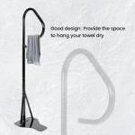 KUAFU 57" H Hot Tub Handrail Spa Safety Rail Hot Tub Hand Rail W/Foam Cover Spa Railing Hot Tub Rail 600LBS Capacity for Indoor/Outdoor Bath Slide Under Mounting Base