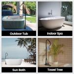 KUAFU 57" H Hot Tub Handrail Spa Safety Rail Hot Tub Hand Rail W/Foam Cover Spa Railing Hot Tub Rail 600LBS Capacity for Indoor/Outdoor Bath Slide Under Mounting Base