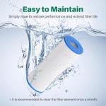 TOREAD Spa Replacement Filter for Pleatco PRB25-IN, Unicel C-4326, Filbur FC-2375, FC-2370, R173429, 3005845, 17-2327, 100586, 33521, 25392, 817-2500, Guardian 413-106, 5X13 Drop in Spa Filter, 2 Pack