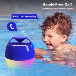 Portable Bluetooth Pool Speakers,Hot Tub Speaker with Colorful Lights,IP68 Waterproof Floating Speaker,360° Surround Stereo Sound,85ft Bluetooth Range,Hands-Free Wireless Speakers for Shower Spa Home