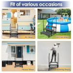 Airynee 3-Step RV Steps with Dual Handrails – Heavy-Duty RV Stairs for Camper, Hot Tub, Trailer & Porch with Non-Slip Mats
