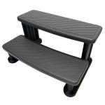 Puri Tech Universal Spa & Hot Tub Outdoor Steps No Slip Grip Support - Light Grey