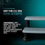 Puri Tech Universal Spa & Hot Tub Outdoor Steps No Slip Grip Support - Light Grey