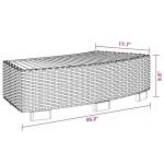 vidaXL Spa/Hot Tub Step, Powder-Coated Steel Frame, Eucalyptus Tropical Hardwood, Durable Black PE Rattan, UV Resistant & Weatherproof, Easy Assembly & Clean, 17.7" x 36.2" x 9.9"