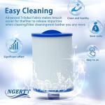 Yinage 6CH-940 Filter for Spa Hot Tub Replacement Filter, Compatible with Unicel 6CH-940, PWW50, Filbur FC-0359, Waterways 817-0050 Front Access Skimmer, 45 sq.ft Top Load Aber Hot Tubs (2 Pack)