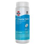 HTH 42049 Pool Care 1" Chlorine Tabs, Swimming Pool Sanitizer with Added Clarifier - Eliminates Bacteria & Algae, Makes Water Clean & Crystal Clear, Sanitizes & Protects - Slow Dissolving, 1.5 lbs