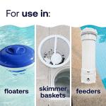 HTH 42049 Pool Care 1" Chlorine Tabs, Swimming Pool Sanitizer with Added Clarifier - Eliminates Bacteria & Algae, Makes Water Clean & Crystal Clear, Sanitizes & Protects - Slow Dissolving, 1.5 lbs