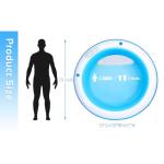 Inflatable Pool with Seating,Four-Tier 72” x 27”Inflatable Swimming Pool with Drink Holder Handles, Summer Family Water Park,Backyard Family Pool, Garden (Blue)