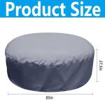 Adnee 85×27.5 Inch Round Hot Tub Full Cover Cap Protector - Full Coverage Hot Tub Covers Replacement - Waterproof Portable Overall Spa Safety Protector for Outdoor Hot Tubs