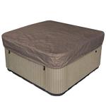 Outdoor Square Hot Tub Cover, Waterproof Sunproof SPA Cover Protector 90.9x90.9x11.8in (Coffee)