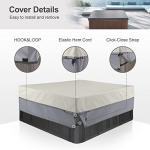 STEECA Waterproof Hot Tub Cover Outdoor Square SPA Hard Cover Protector 96 x 96 x 20H inch