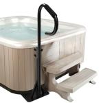 KODOM Hot Tub Handrail 57’’H, Spa Side Handrail with Slide-Under Mounting Base, 600 LBS Load Spa Side Under Mount Rail with Sponge Rubber Grip for Indoor & Outdoor Bath