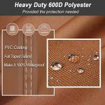 NettyPro Hot Tub Cover Protector 86 x 86 inch Waterproof Outdoor SPA Cover Cap for Square Hot Tub, Brown