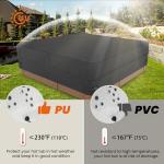 MINC Outdoor Hot Tub Cover 83 x 83 Inch for 82 x 82 or 81 x 81 Square SPA Waterproof and Weatherproof Protectors Heavy Duty 600D Protective Cover Cap