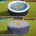 Adnee 85×27.5 Inch Round Hot Tub Full Cover Cap Protector - Full Coverage Hot Tub Covers Replacement - Waterproof Portable Overall Spa Safety Protector for Outdoor Hot Tubs