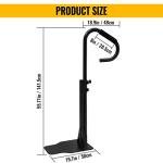 KODOM Hot Tub Handrail 57’’H, Spa Side Handrail with Slide-Under Mounting Base, 600 LBS Load Spa Side Under Mount Rail with Sponge Rubber Grip for Indoor & Outdoor Bath