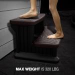 Puri Tech Universal Spa & Hot Tub Outdoor Steps No Slip Grip Support - Espresso with Black