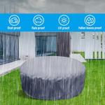 Adnee 85×27.5 Inch Round Hot Tub Full Cover Cap Protector - Full Coverage Hot Tub Covers Replacement - Waterproof Portable Overall Spa Safety Protector for Outdoor Hot Tubs