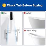 Bathtub Safety Rail: Shower Grab Bar Handle for Seniors, Elderly, and Disabled, Fits 3.1 to 6.7 Inch Tub Walls, Bathroom Safety Bars with Non-Slip Grip, Supports 300 lbs