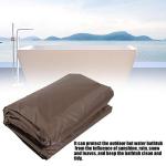 Outdoor Square Hot Tub Cover, Waterproof Sunproof SPA Cover Protector 90.9x90.9x11.8in (Coffee)