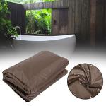 Outdoor Square Hot Tub Cover, Waterproof Sunproof SPA Cover Protector 90.9x90.9x11.8in (Coffee)