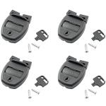 RLECS Spa Tub Cover Clip 4Set Hot Tub Spa Cover Locks with 8PCS Screws, Strap Buckle Broken Latch, Replace Latches Clips