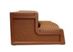 Confer Plastics Resin Multi Purpose Outdoor Non Slip Portable Spa and Hot Tub Handi-Step Deck Patio Steps Accessories, Redwood