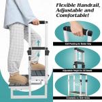 DEPSUNNY RV Steps with Handrail Adjustable for Both Sides, 2 Step Stool with Handle for Elderly with Wide Platform & Anti-Slip Mats, Portable Stairs for Hot Tub/Camper/SPA Pool/Pet Stairs