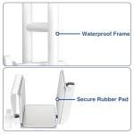 Bathtub Safety Rail: Shower Grab Bar Handle for Seniors, Elderly, and Disabled, Fits 3.1 to 6.7 Inch Tub Walls, Bathroom Safety Bars with Non-Slip Grip, Supports 300 lbs