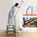 Kinchoix 4 Step RV Stairs, Hot Tub Steps, Outdoor Spa Step Ladder with Handrail,Portable Economy 5th Wheel Stair for Travel Trailer, Motor Home, Camper and Porch with Non-Skid Tapes