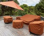 NettyPro Hot Tub Cover Protector 86 x 86 inch Waterproof Outdoor SPA Cover Cap for Square Hot Tub, Brown