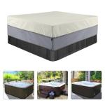STEECA Waterproof Hot Tub Cover Outdoor Square SPA Hard Cover Protector 96 x 96 x 20H inch