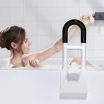 Bathtub Safety Rail: Shower Grab Bar Handle for Seniors, Elderly, and Disabled, Fits 3.1 to 6.7 Inch Tub Walls, Bathroom Safety Bars with Non-Slip Grip, Supports 300 lbs