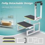 DEPSUNNY RV Steps with Handrail Adjustable for Both Sides, 2 Step Stool with Handle for Elderly with Wide Platform & Anti-Slip Mats, Portable Stairs for Hot Tub/Camper/SPA Pool/Pet Stairs