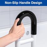 Bathtub Safety Rail: Shower Grab Bar Handle for Seniors, Elderly, and Disabled, Fits 3.1 to 6.7 Inch Tub Walls, Bathroom Safety Bars with Non-Slip Grip, Supports 300 lbs
