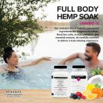 Spazazz Full Body Hemp Soak - 1000mg Hemp - Spa Hot Tub & Bath Aromatherapy Bath Salt Crystals - 538g/19oz (Unwind 17)