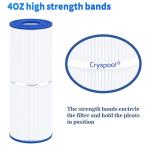 Cryspool® 04072 Filter Compatible with PRB25-IN Hot Tub Filter, C-4326, FC-2375, 3005845, R172327, R173429, 33521, 25392, 817-2500, 5X13 Drop in Spa Filter, 2 Pack