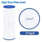Cryspool® 04072 Filter Compatible with PRB25-IN Hot Tub Filter, C-4326, FC-2375, 3005845, R172327, R173429, 33521, 25392, 817-2500, 5X13 Drop in Spa Filter, 2 Pack