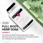 Spazazz Full Body Hemp Soak - 1000mg Hemp - Spa Hot Tub & Bath Aromatherapy Bath Salt Crystals - 538g/19oz (Unwind 17)