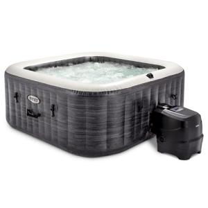 INTEX PureSpa Greystone Deluxe Inflatable Hot Tub, with with Built-in FastFill Inflation System, Spa Control App, and 4 Person Capacity, 83" x 28"