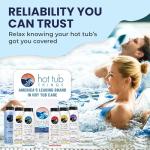 Chlorine Starter Kit - Hot Tub Chemicals Starter Kit, Spa Maintenance, Eliminate Cloudy Water, Hot Tub, Jacuzzis, Chlorine Granules, Test Strips, Alkalinity Up & Down, Clarifier, Metal Out, & Oxidizer