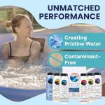 Chlorine Starter Kit - Hot Tub Chemicals Starter Kit, Spa Maintenance, Eliminate Cloudy Water, Hot Tub, Jacuzzis, Chlorine Granules, Test Strips, Alkalinity Up & Down, Clarifier, Metal Out, & Oxidizer