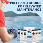 Chlorine Starter Kit - Hot Tub Chemicals Starter Kit, Spa Maintenance, Eliminate Cloudy Water, Hot Tub, Jacuzzis, Chlorine Granules, Test Strips, Alkalinity Up & Down, Clarifier, Metal Out, & Oxidizer