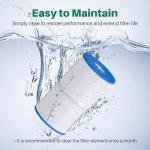 TOREAD Watkins 31489 Replacement Filter, Compatible Pleatco PWK30, Unicel C-6430, Filbur FC-3915, P/N0969601, 71825, 73178, 73250, 30 sq. ft. Hot Spring Spa Filter (3)