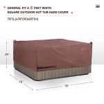 ULTCOVER Smart Selection Outdoor Hot Tub Hard Cover Protector Waterproof Square SPA Cover Cap 76 inch