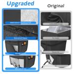 Hot Tub Spa Heater Pump Cover,Waterproof 600D Oxford Fabric Aluminum Film Insulated Cover,Inflatable Hot Tub Spa Heater Pump,Easy Installation with Zipper and Adhesive Straps,Black,Square