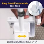 Drive Medical Adjustable Bathtub Grab Bar & Bathtub Safety Rail, White