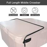 REGMICS Spa Cover Lifts - Pivot Top Mount Spa & Hot Tub Cover Lift Removal System Reinforced Brackets with 3 Hook Towel Rack Fits Most Spas & Hot Tubs