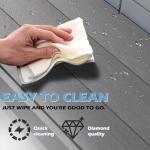 Hot Tub Steps, Universal Heavy Duty Spa & Hot Tub Step, Wood Looking Plastic Steps for Hot Tub, Use for Round or Straight Sided Spa, Non-Slip Steps for Outdoor/Indoor, 600lbs Load Capacity (Grey)